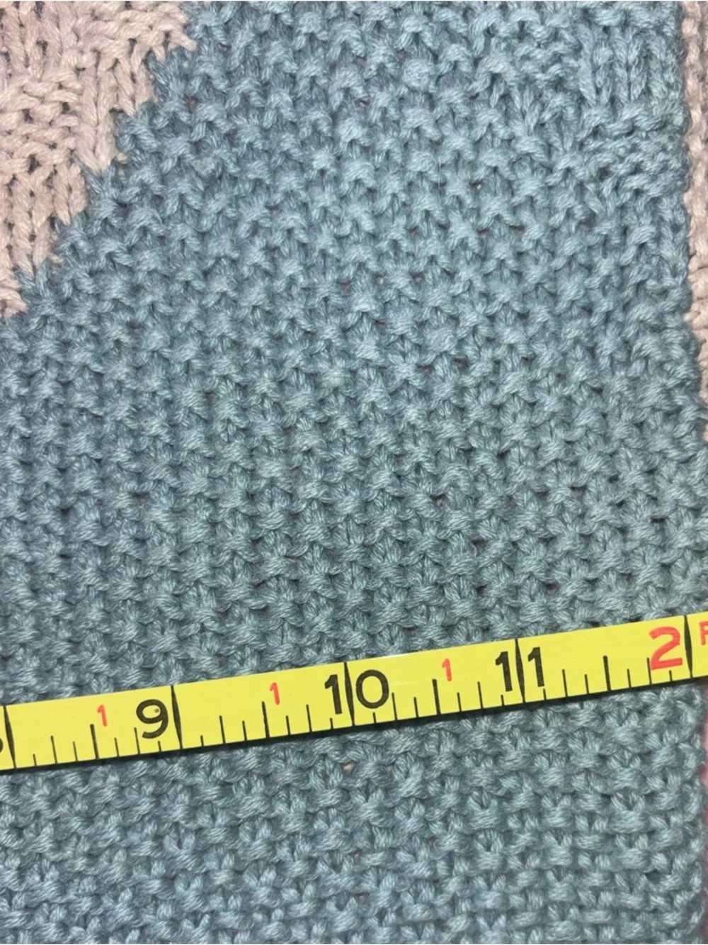 Yarnworks Handknit Patchwork Sweater Large Cotton Ramie Cozy Vintage